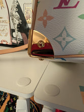 LOUIS VUITTON MURAKAMI WHITE MULTICOLOR SPEEDY 25 BANDOLIERE, LIKE NEW