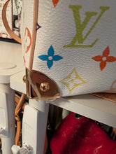 LOUIS VUITTON MURAKAMI WHITE MULTICOLOR SPEEDY 25 BANDOLIERE, LIKE NEW