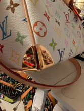 LOUIS VUITTON MURAKAMI WHITE MULTICOLOR SPEEDY 25 BANDOLIERE, LIKE NEW
