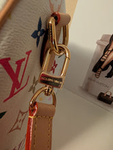 LOUIS VUITTON MURAKAMI WHITE MULTICOLOR SPEEDY 25 BANDOLIERE, LIKE NEW