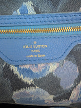 LOUIS VUITTON LIMITED EDITION IKAT NEVERFULL MM, BLUE COLORWAY, EXCELLENT