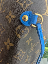 LOUIS VUITTON LIMITED EDITION IKAT NEVERFULL MM, BLUE COLORWAY, EXCELLENT