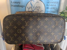 LOUIS VUITTON LIMITED EDITION IKAT NEVERFULL MM, BLUE COLORWAY, EXCELLENT