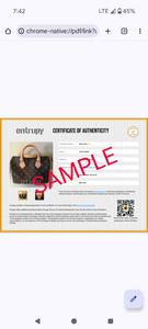 CERTIFICATE OF AUTHENTICITY - LOUIS VUITTON, GUCCI, YSL, PRADA