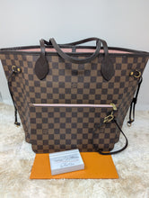 LOUIS VUITTON DE NEVERFULL MM & POCHETTE, ROSE BALLERINE