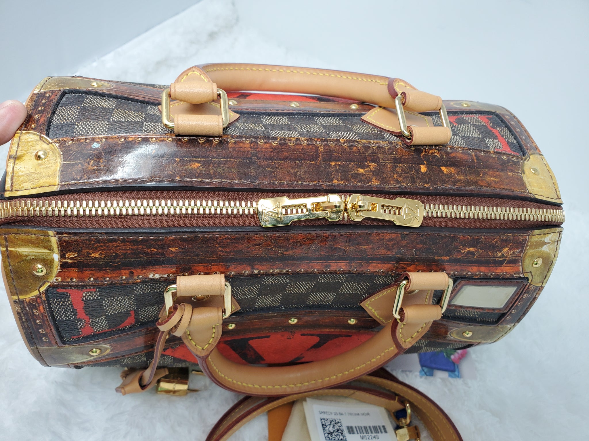 Louis Vuitton Speedy 25 Bag Limited Edition Time Trunk Noir