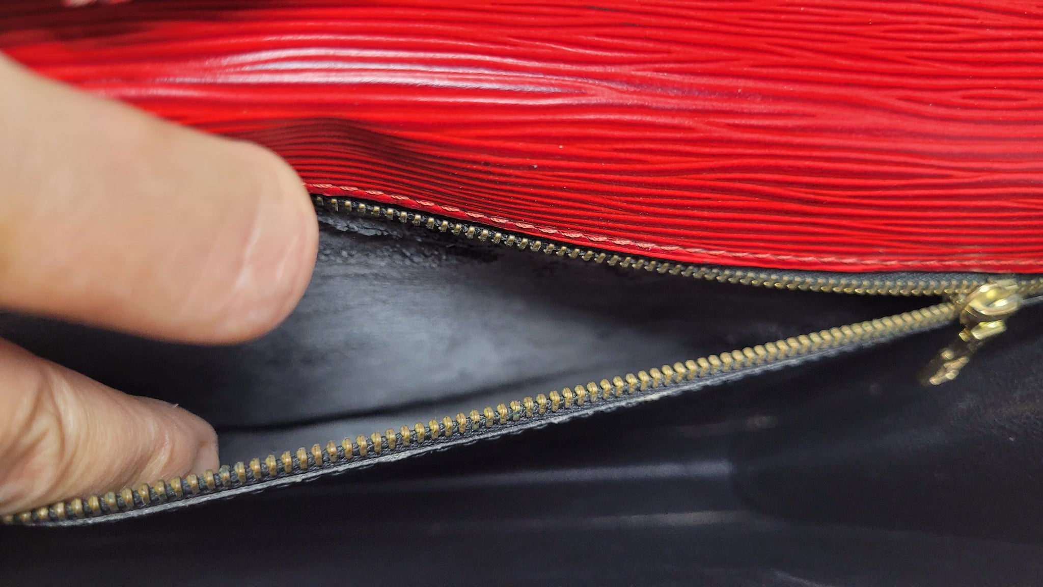 Louis Vuitton, Bags, Louis Vuitton Red Epi Monceau Bag