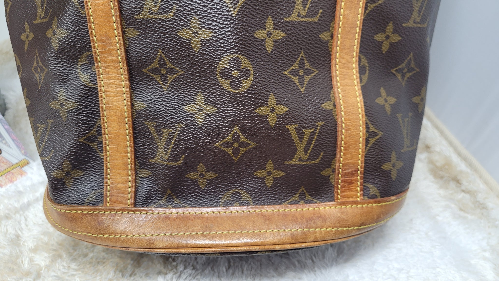 Louis Vuitton Vintage Monogram Bucket Bag Brown